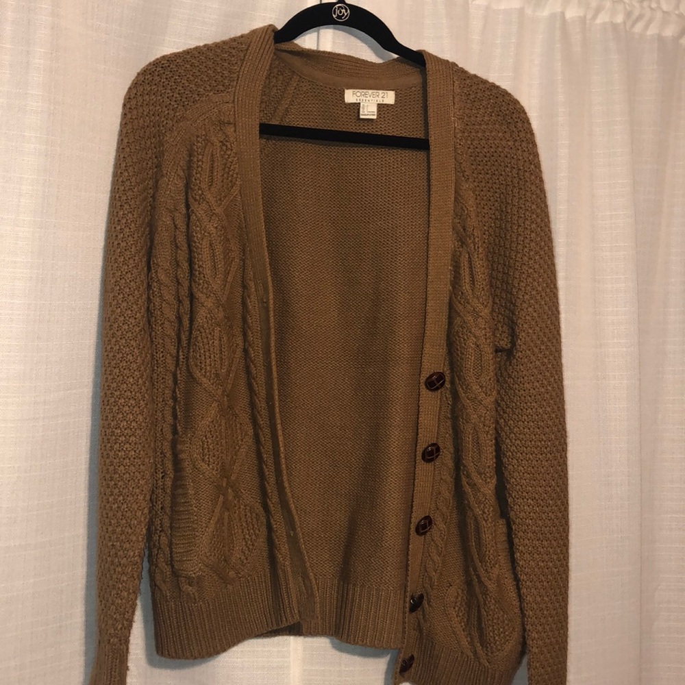 Brown Crochet Sweater